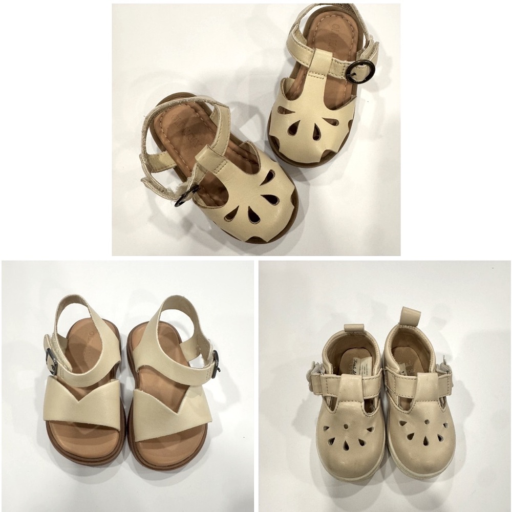 Toddler Girl Cream Shoes Bundle